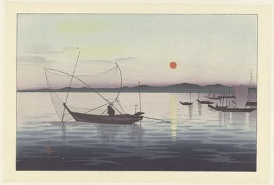 Kalastusveneet auringonlaskun aikaan od Ohara Koson