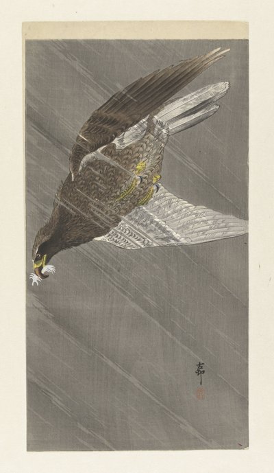 Letící orel dolů od Ohara Koson