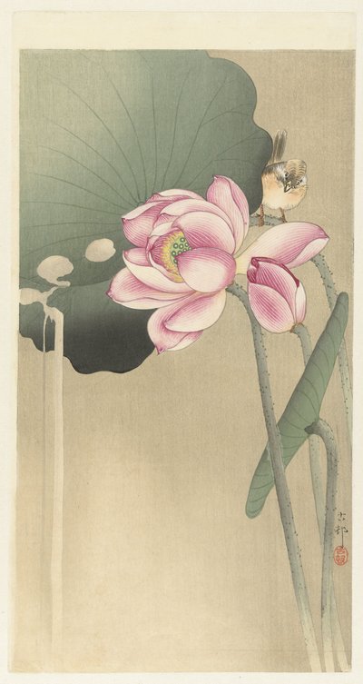Songbird a Lotus od Ohara Koson