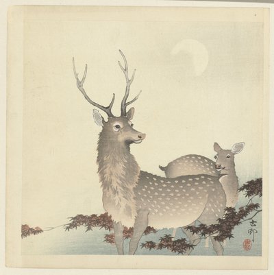 Dva jeleni od Ohara Koson