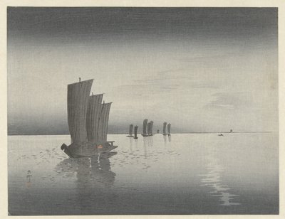 rybářské lodě od Ohara Koson