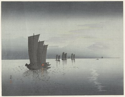 rybářské lodě od Ohara Koson