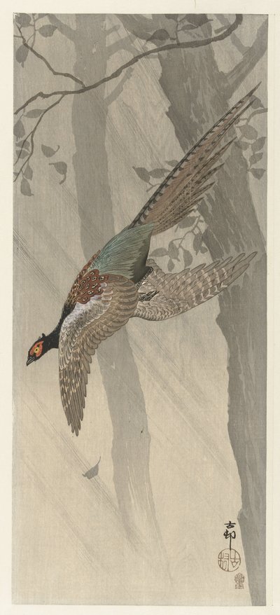 létající bažant od Ohara Koson