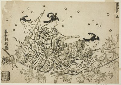 Přeplavba lodi Tanabata (Tanabata no towataru fune) od Okumura Masanobu