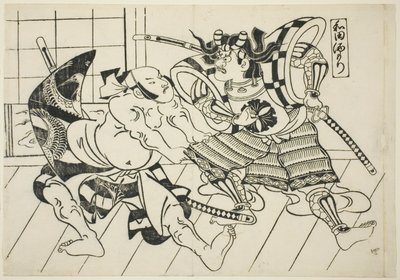 Wada’s Banquet (Wada sakamori), ze série „Slavné scény z japonských loutkových her (Yamato irotake)“ od Okumura Masanobu