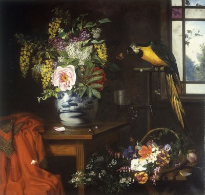 Zátiší s vázou květin, 1874 od Olaf August Hermansen