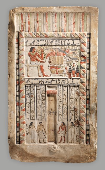 Falešné dveře královského pečetidla Neferiu, cca 2150–2010 př. n. l. (vápenec, barva) od Old Kingdom Egyptian