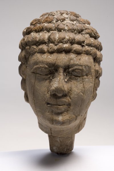 Hlava muže (dřevo) (viz také 249003-4 a 249006) od Old Kingdom Egyptian