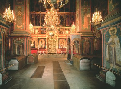 Interiér katedrály archanděla Michaela v moskevském Kremlu, 1679-1681 od Old Russian Architecture