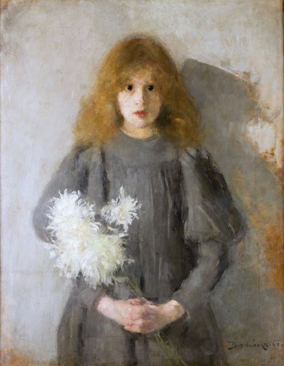 Tyttö krysanteemilla od Olga Boznanska