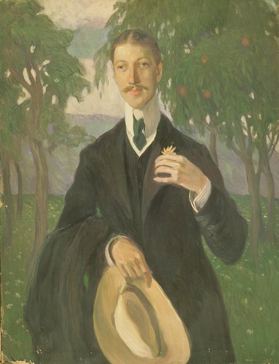 Portrét Nikolaje Gumiljeva (1886-1921) 1909 (olej na plátně) od Olga Lyudvigovna Della-Vos-Kardovskaya