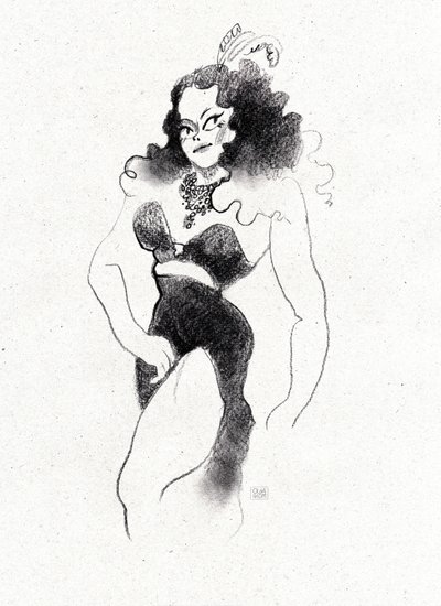 Retro burleskní diva od Olga Skomorokhova