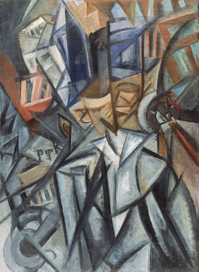 Muž na ulici Analýza svazků, 1913 od Olga Rozanova