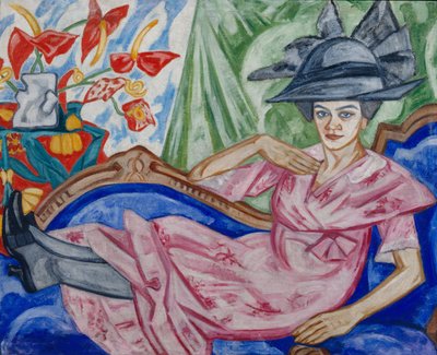 Portrét sestry umělců, 1912 od Olga Rozanova