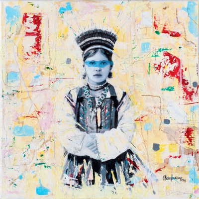 Bimba russa, 2024 (kombinovaná technika na plátně) od Olivia Gozzano
