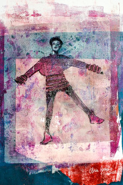 Gioia gel,2023 (kombinovaná technika na papíře) od Olivia Gozzano