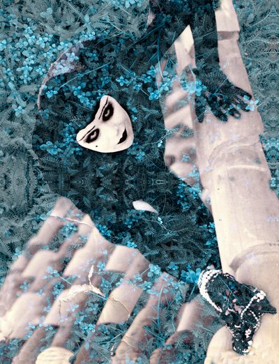 Modrý zloděj, 2023 (digitální kombinovaná technika) od Olivia Gozzano