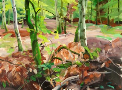 Forêt 11 ,2015 (akryl na plátně) od Olivier Morel