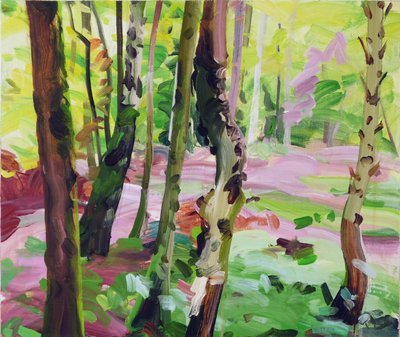 Forêt 15 ,2017 (akryl na plátně) od Olivier Morel