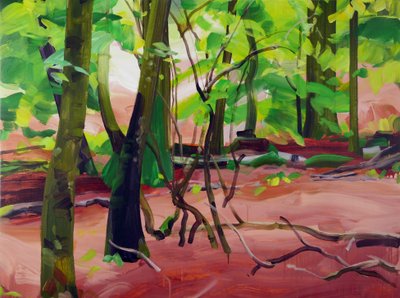 Forêt 20 ,2017 (akryl na plátně) od Olivier Morel