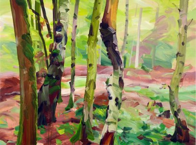 Forêt 21 ,2017 (akryl na plátně) od Olivier Morel