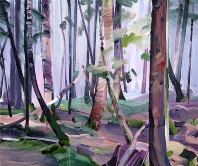 Forêt 22 ,2017 (akryl na plátně) od Olivier Morel