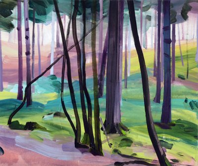Forêt 26 ,2017 (akryl na plátně) od Olivier Morel