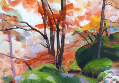 Forêt 34 ,2018 (akryl na plátně) od Olivier Morel