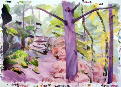Forêt 35 ,2018 (akryl na plátně) od Olivier Morel