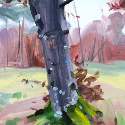 Forêt 38 ,2018 (akryl na plátně) od Olivier Morel