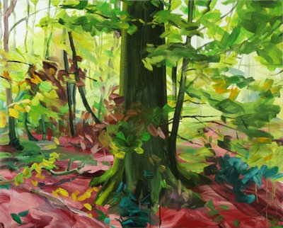Forêt 3 ,2014 (akryl na plátně) od Olivier Morel