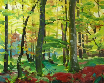 Forêt 4 ,2015 (akryl na plátně) od Olivier Morel