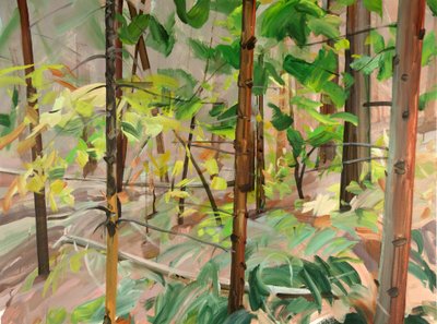 Forêt 9 ,2015 (akryl na plátně) od Olivier Morel