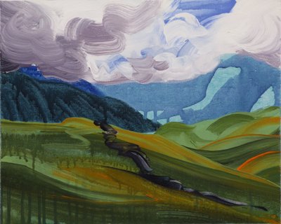 Leukerbad 26, 2014 (akryl na plátně) od Olivier Morel