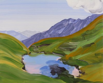 Leukerbad 27, 2014 (akryl na plátně) od Olivier Morel