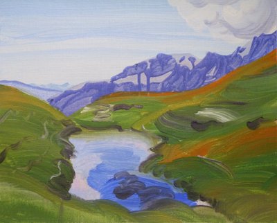 Leukerbad 27, 2014 (akryl na plátně) od Olivier Morel