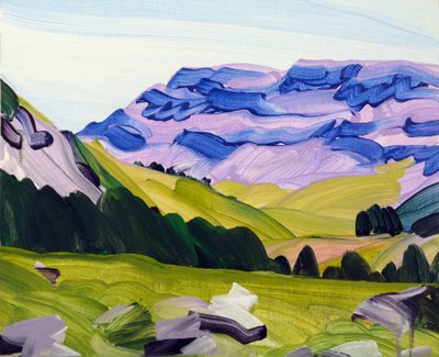Leukerbad 33, 2017 (akryl na plátně) od Olivier Morel