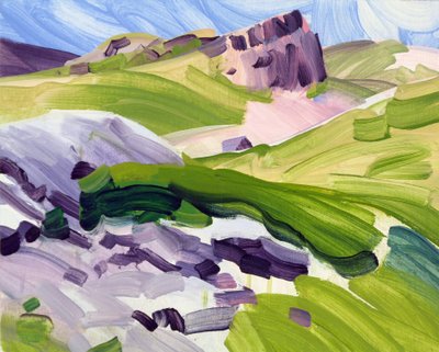 Leukerbad 35, 2017 (akryl na plátně) od Olivier Morel