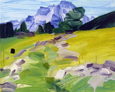 Leukerbad 36, 2017 (akryl na plátně) od Olivier Morel