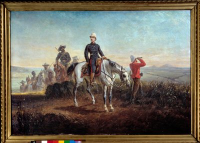 Koloniální tažení v Jižní Africe: „Císařský princ Eugene Louis Napoleon Bonaparte (1856-1879) v Zoulouland““ Obraz Oliviera Pichata (1825-1912), 87 x 128 cm. 19. století. Compiegne musee du chateau - Koloniální kampaň v Jižní Africe: "" Princ I od Olivier Pichat