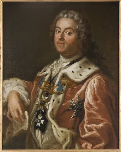Comyte Charles Gustave de Tessin - Portrét Carla Gustafa Tessina (1695-1770), Arenius, Olof (1700-1766). Olej na plátně od Olof Arenius