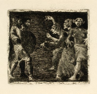 Macbeth a čarodějnice od Oluf Hartmann