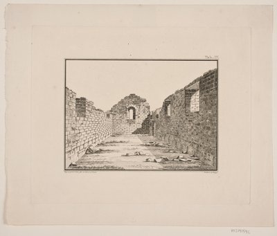 Zřícenina kostela v Grónsku. Ilustrace pro W.A. Grah. Výzkumná cesta na východní pobřeží Grónska od Oluf Olufsen Bagge