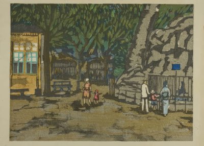 Zoo Ueno (Ueno dobutsuen) ze série „Vzpomínky na Tokio (Tokyo kaiko zue)“ od Onchi Kôshirô