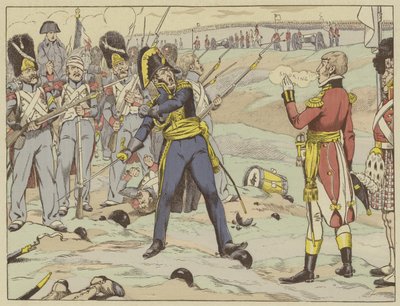 Poprvé poražen, na místě známém geografii jako Waterloo, ale pro historii jako zrada. Toho dne dal Cambronne své poslední slovo. od Onfray de Breville Job