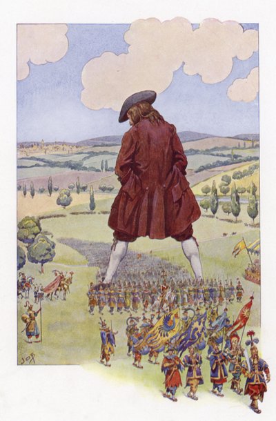 Ilustrace pro Gullivers Travels od Onfray de Breville Job