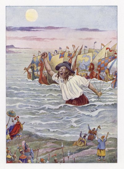 Ilustrace pro Gullivers Travels od Onfray de Breville Job