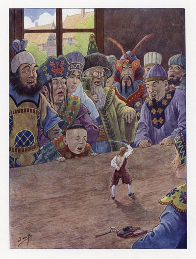 Ilustrace pro Gullivers Travels od Onfray de Breville Job