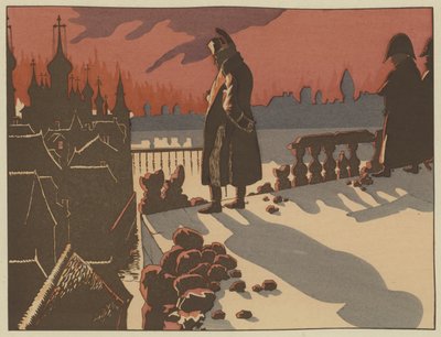 Napoleon sledoval hořící Moskvu, 15-16 září 1812 od Onfray de Breville Job