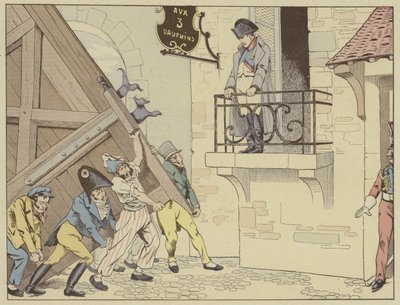 Město Grenoble otevírá své brány Napoleonovi při jeho návratu z vyhnanství na Elbě, 7. března 1815. od Onfray de Breville Job